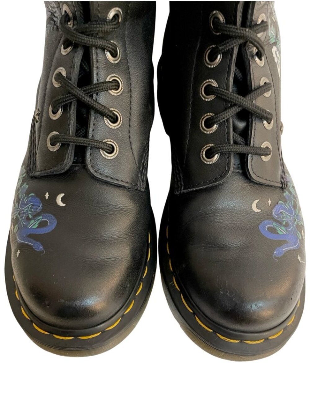 Dr. Martens 1460 Pascal Celestial Snake Floral Leather Boots US 6 EU 37 - Picture 15 of 17